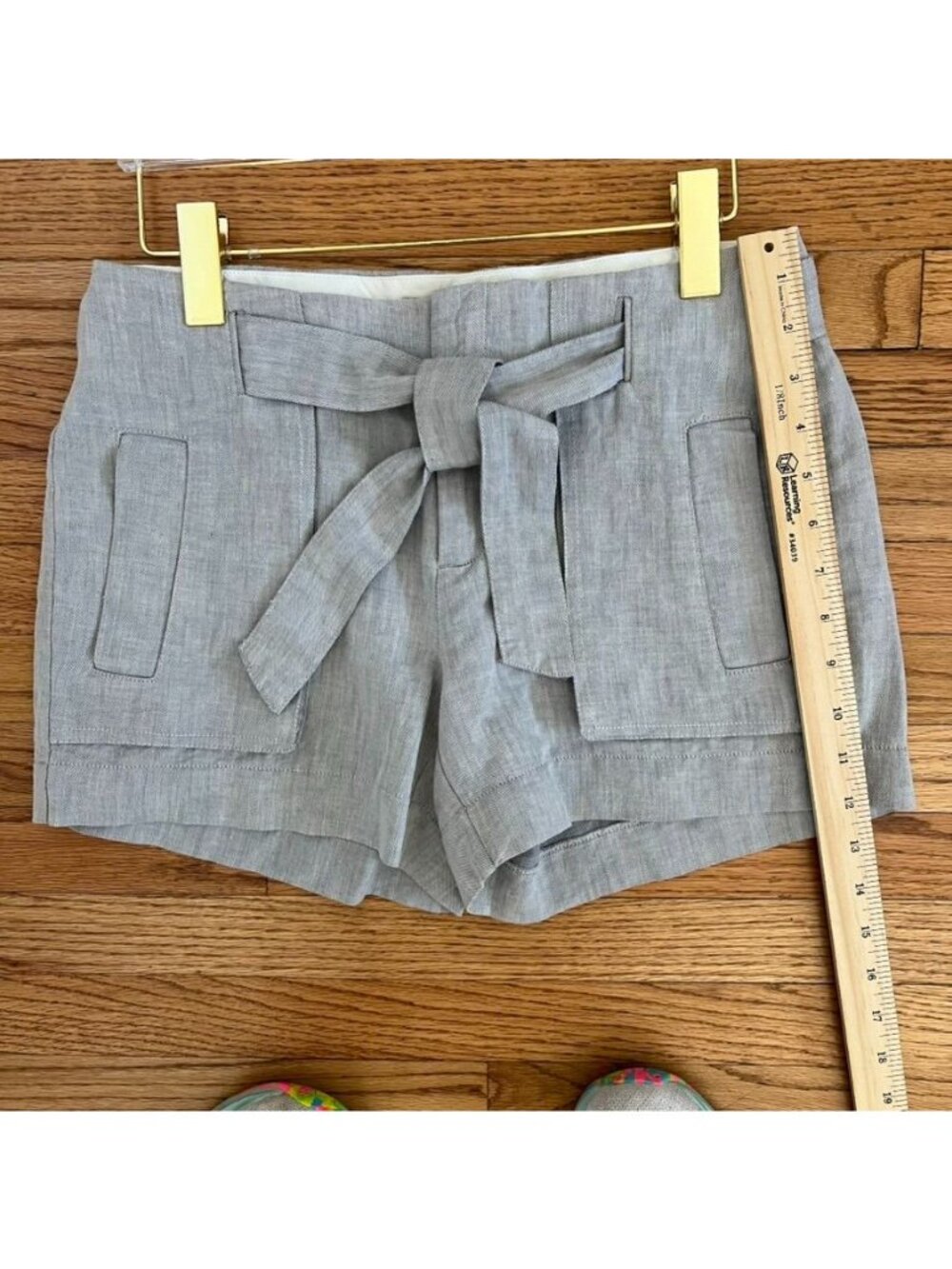 Banana Republic Women Sz 2 Linen Shorts Belted Preppy Euro Summer Old Money - Picture 6 of 13